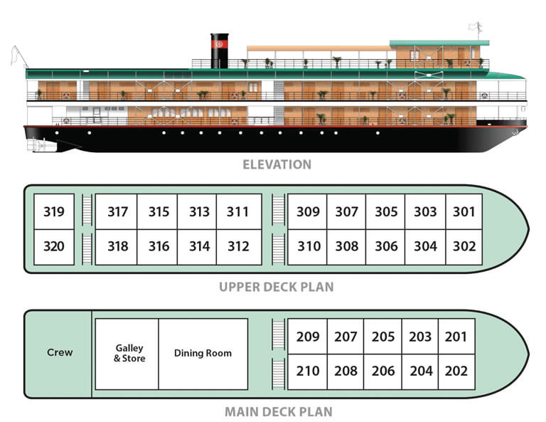 RV Orient Pandaw Deck Plan