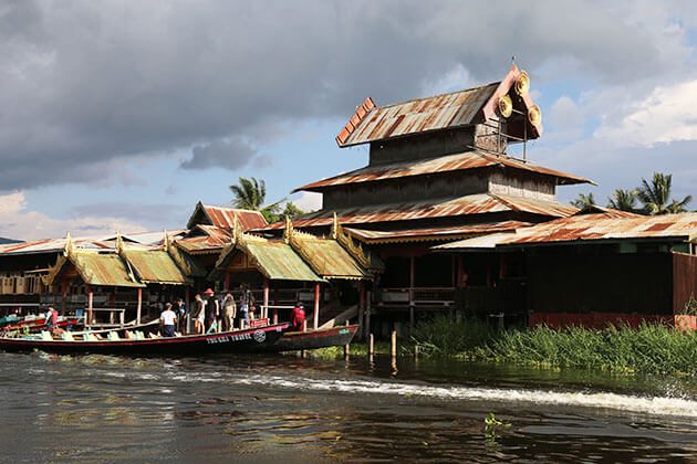 ngaphechaung monastery - the largest wooden monastery in inle lake